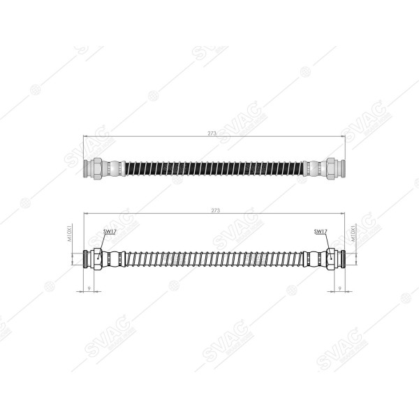SVAC 60-192 Arka Fren Hortumu P205 83 98