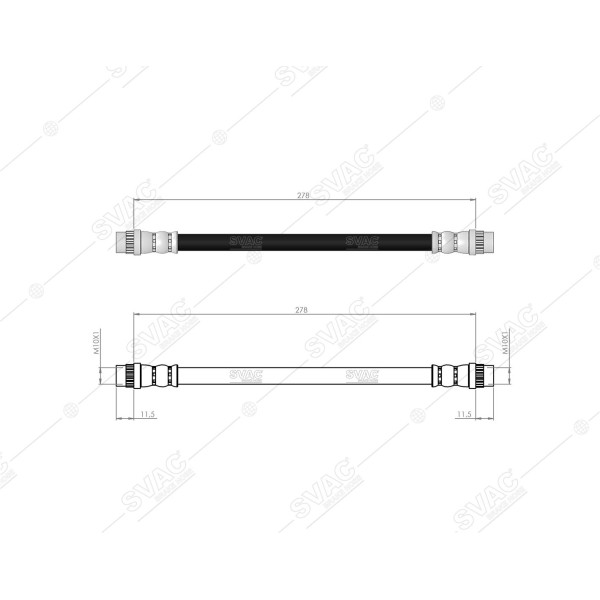 SVAC 60-203 Arka Fren Hortumu (Sag / Sol) Berlingo Partner (97 08) Boy: 255Mm 