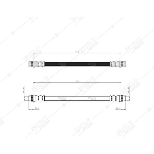 SVAC 60-205 Arka Fren Hortumu Sağ / Sol P206 P206 Sw P206- (T3E) Plus 1,4 8V 1,4HDI 