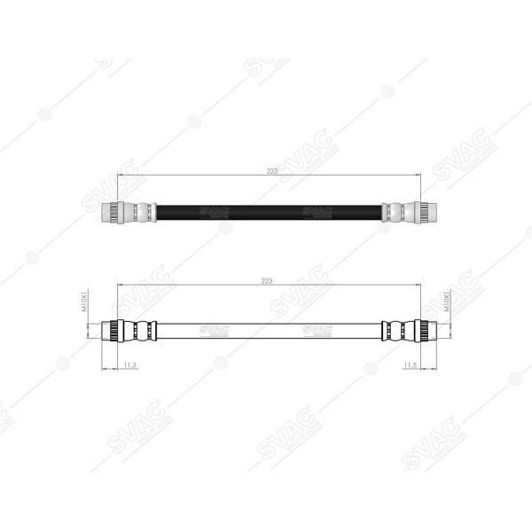SVAC 60-206 Arka Fren Hortumu Sağ / Sol Trafic II P206 Sw P206- (T3E) Plus 1,4 8V 1,4HDI 