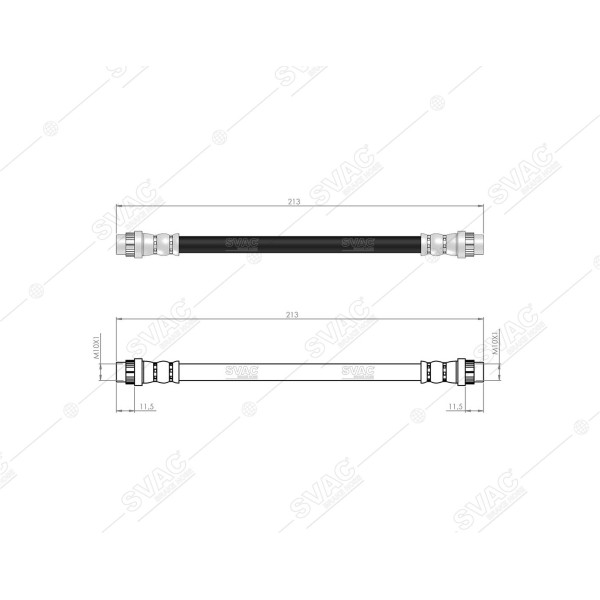 SVAC 60-220 Arka Fren Hortumu (Sag / Sol) P207-P301-P208-P2008-C3 Picasso-C Elysee 