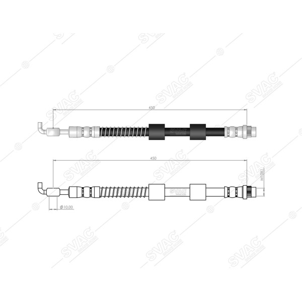 SVAC 60-238 Ön Fren Hortumu Citroen C4 II / C4 II Coupe (Espsız Araçlar Icın) Ds4 11 15 (Esplı Araçl 