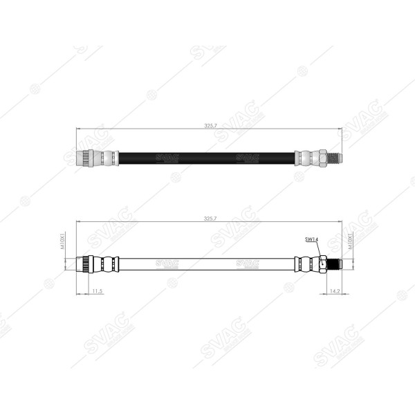 SVAC 60-251 Fren Hortumu Ön Logan Sandero