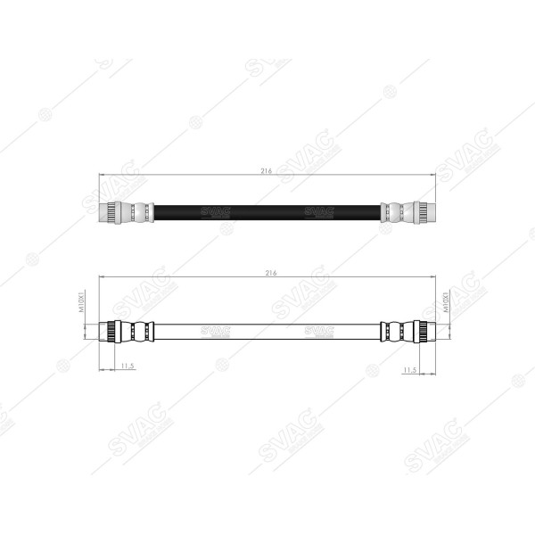 SVAC 60-255 Arka Fren Hortumu CLIO III Modus 