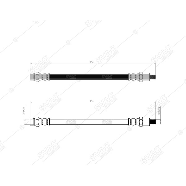 SVAC 60-256 Fren Hortumu Ön R12 