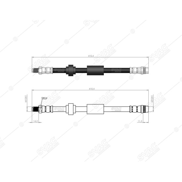 SVAC 60-260 Ön Fren Hortumu Vivaro 01- Trafic II 