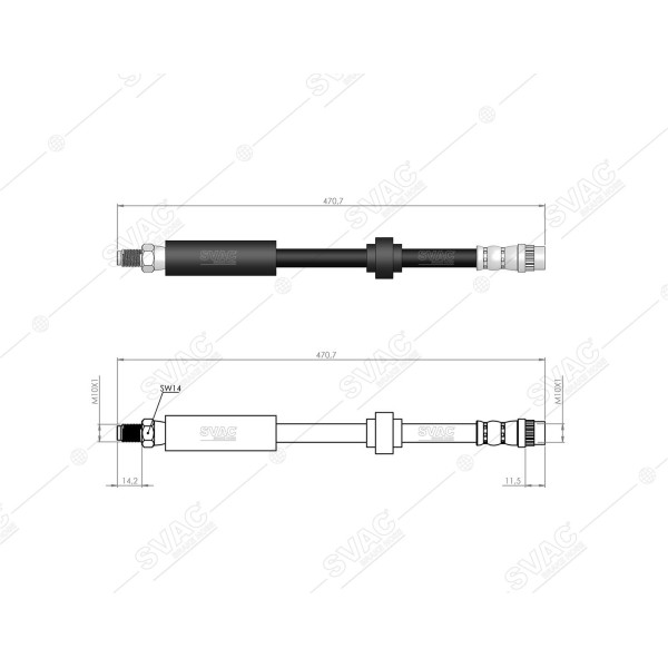 SVAC 60-261 Fren Hortumu Ön Laguna
