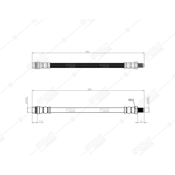 SVAC 60-264 Fren Hortumu Ön J7R J7T J6R R21 
