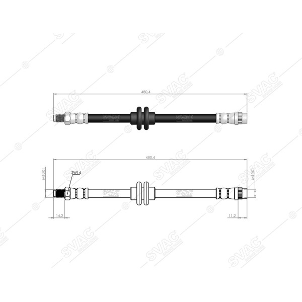 SVAC 60-268 Ön Fren Hortumu CLIO III Modus 