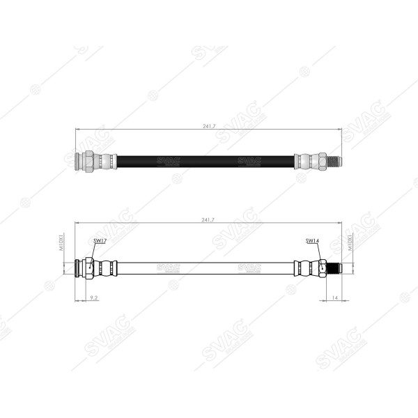 SVAC 60-282 Arka Fren Hortumu Palio Weekend 96- 