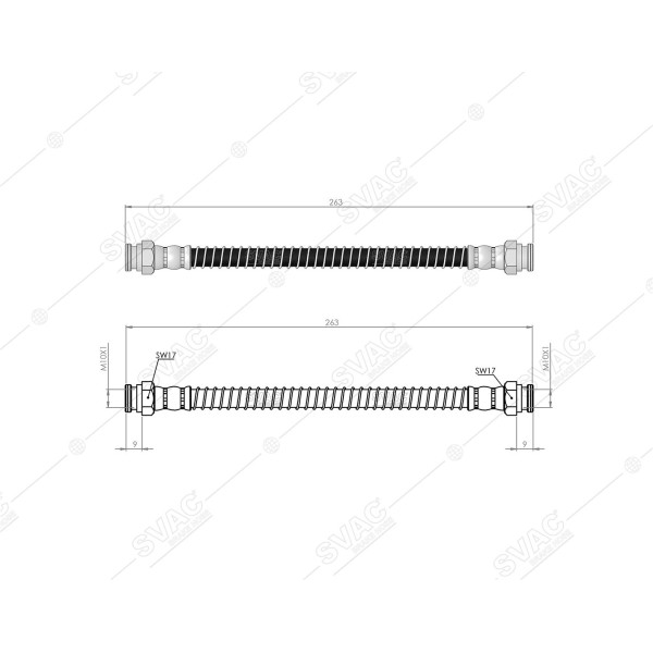 SVAC 600108 Arka Sağ Fren Hortumu 306 93-02 Arka Xsara 98-05