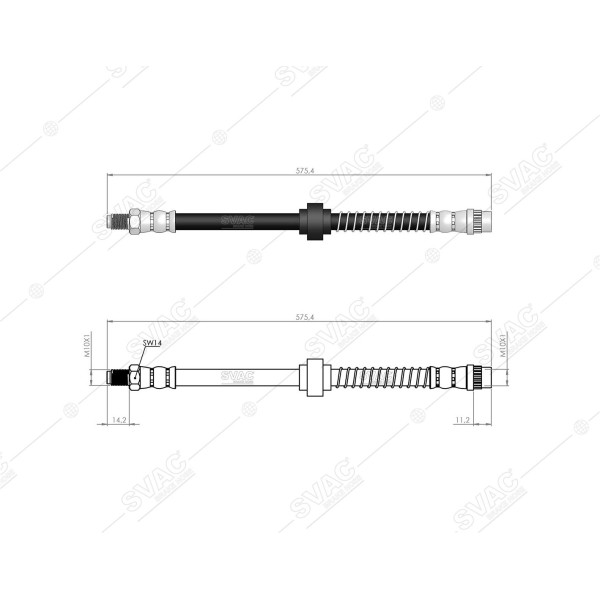 SVAC 600113 Ön Fren Hortumu Citroen C5 01-