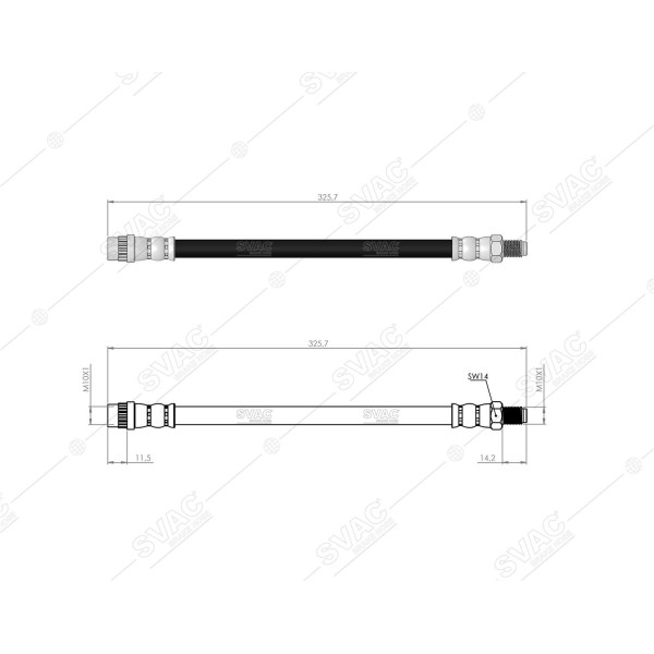 SVAC 600136 Ön Fren Hortumu Logan 04- Sandero 08-