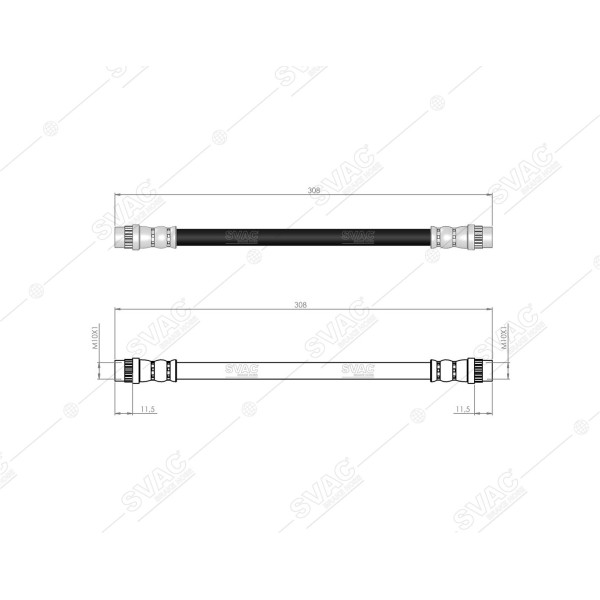 SVAC 600137 Arka Fren Hortumu Renault Laguna I 98-01Renault 21 86- Logan 04- Sandero 08- Duster 10- 