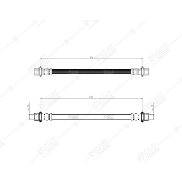 SVAC 600153 Arka Fren Hortumu C1 II 14- 