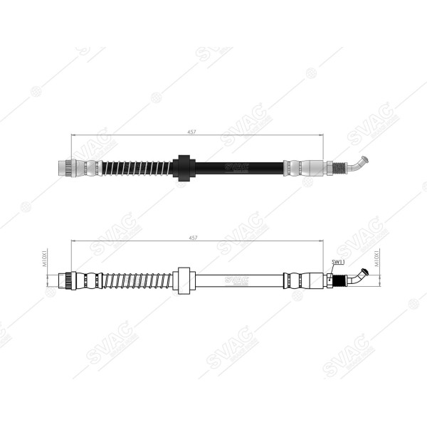 SVAC 600158 Ön Fren Hortumu Master I Abssız Araçlar 00-04 
