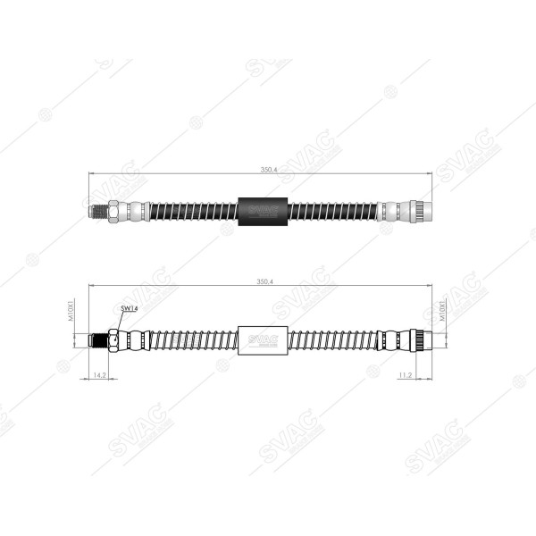 SVAC 600160 Arka Fren Hortumu Master I 00-04 Master II 04-09 Movano 98- 