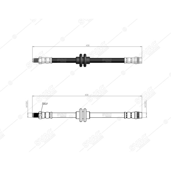 SVAC 600166 Ön Fren Hortumu Fluance L30 10-