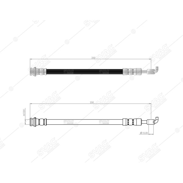 SVAC 600175 Arka Dış Sol Fren Hortumu X-Traıl T31 08-13 -Koleos 08- 
