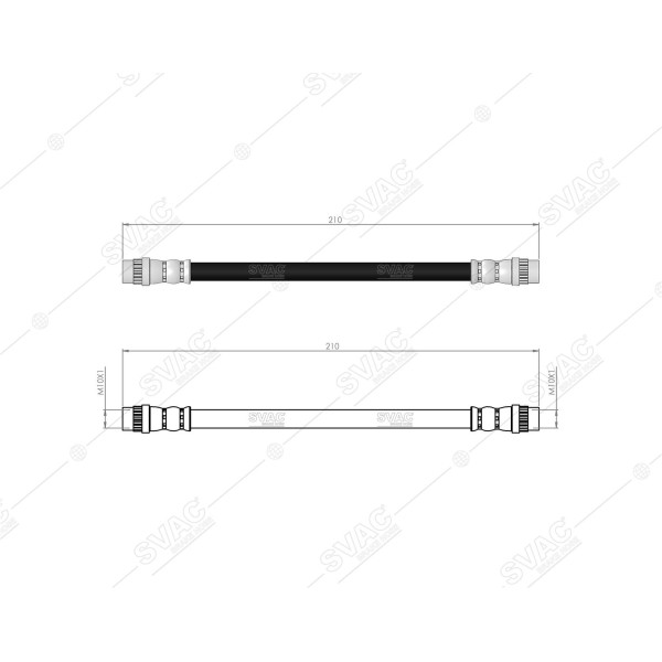 SVAC 600180 Arka Fren Hortumu Megane II/Twingo/Kangoo/CLIO III/Modus III/Grand Scenic II 93-08 / CLI