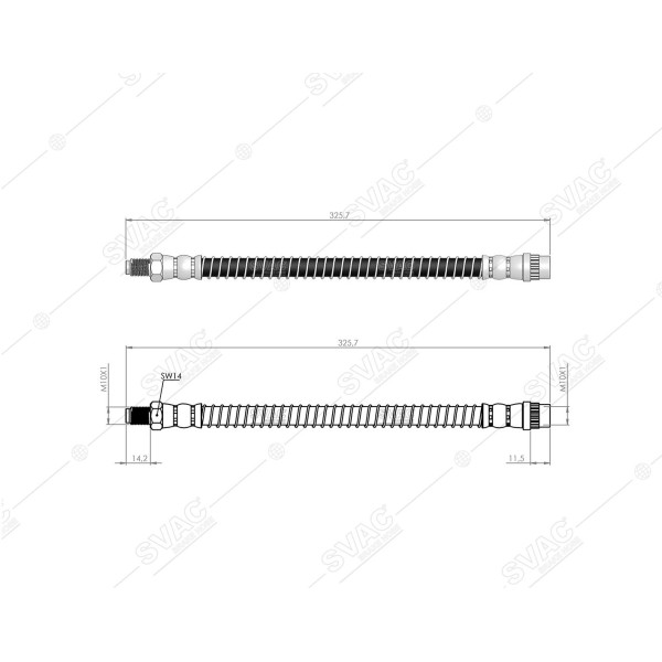 SVAC 600196 Ön Fren Hortumu Peugeot 106 91-96 - Saxo 96-03 