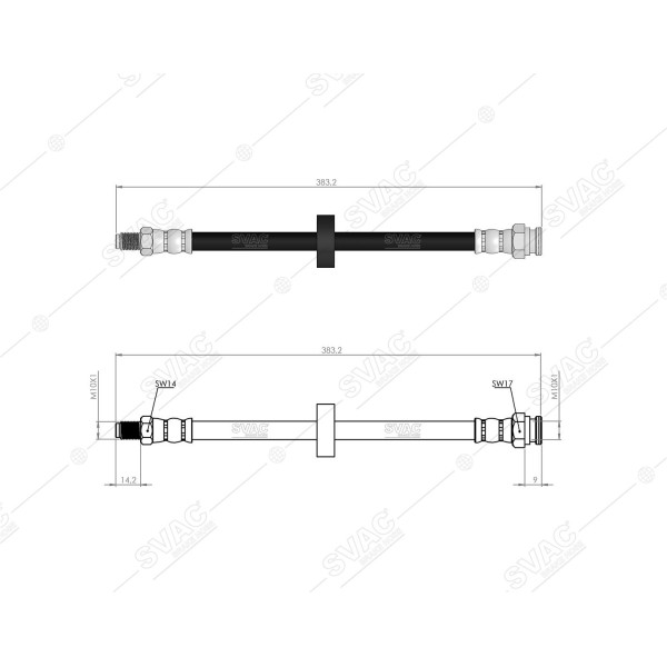 SVAC 600215 Arka Fren Hortumu Ducato I - Boxer I 94-02 - Boxer II 02-06 