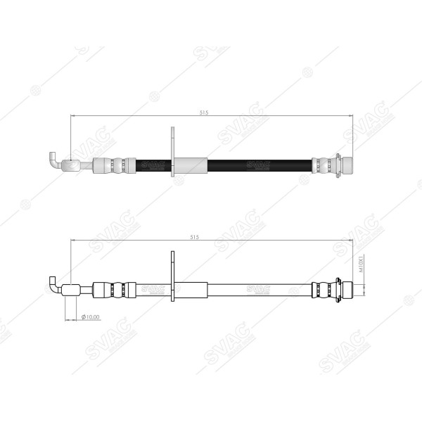 SVAC 600216 Ön Sağ Fren Hortumu C1-107-Aygo 05-