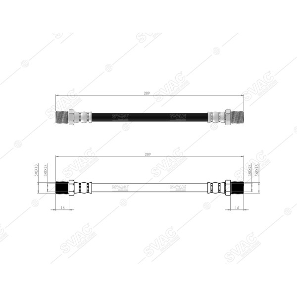 SVAC 600246 Arka Fren Hortumu J9 90-96 J10 10- 