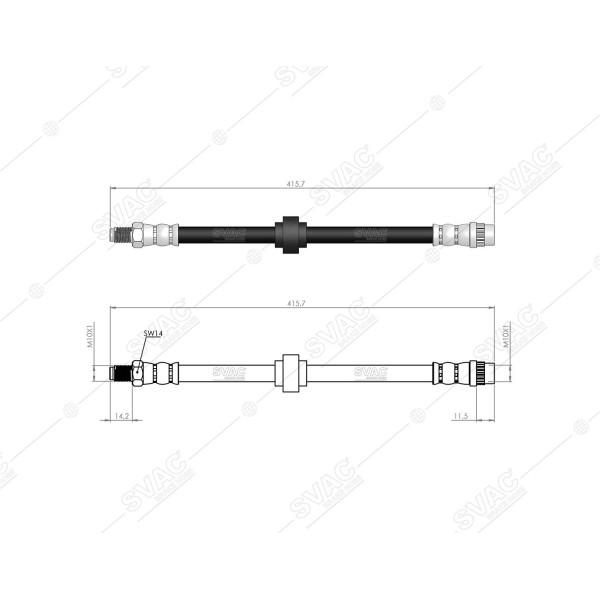 SVAC 600262 Ön Fren Hortumu Megane I 96-02 Scenic I 99-03 