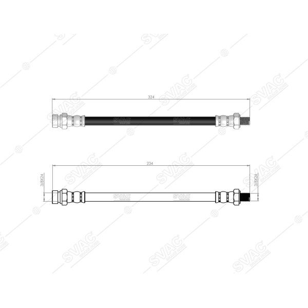 SVAC 600265 Arka Fren Hortumu Renault 12 69- 