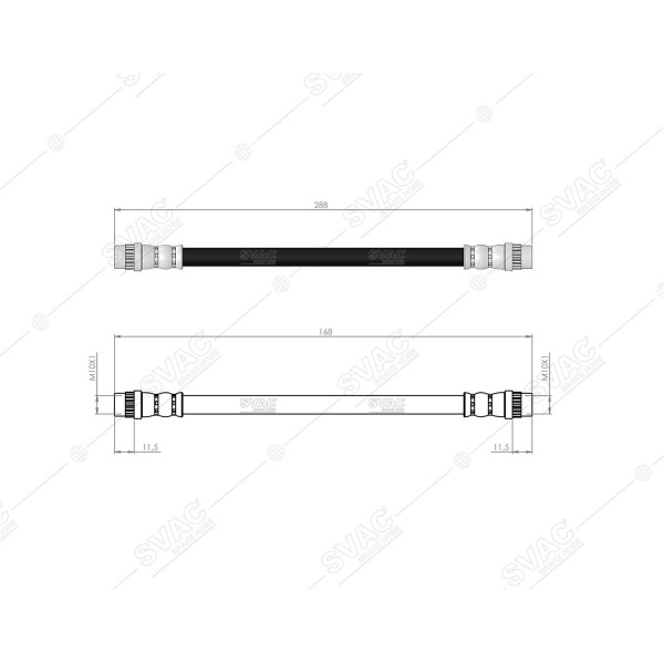SVAC 600292 Arka Tekere Baglanan Fren Hortumu Fluance L30 10-