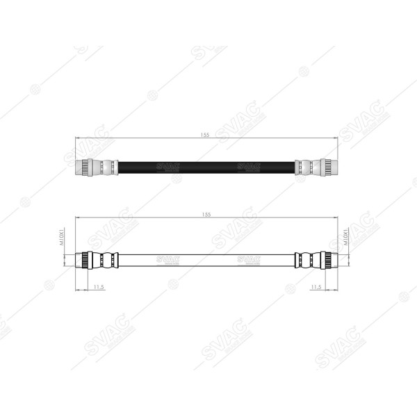 SVAC 600297 Arka Dıs Fren Hortumu Espace V-Megane IV-Scenic IV / Grand Scenic IV-Talisman 16- 