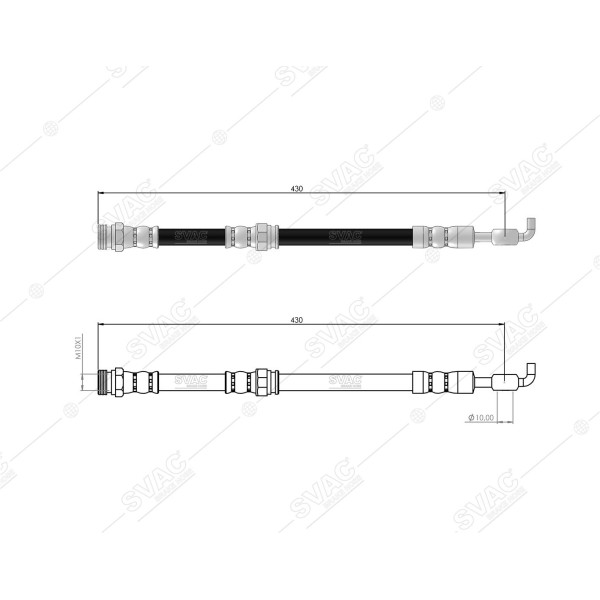 SVAC 71-106 Fren Hortumu Ön Sol Sağ Mazda 323 89 01 / 626 98 02