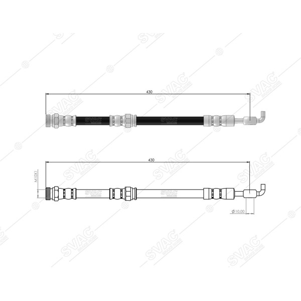 SVAC 71-129 Ön Fren Hortumu Mazda 323 89 01 / 626 98 02 R / L