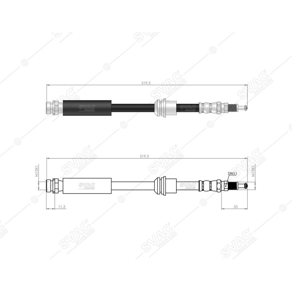 SVAC 710101 Ön Fren Hortumu Mazda II 03- 