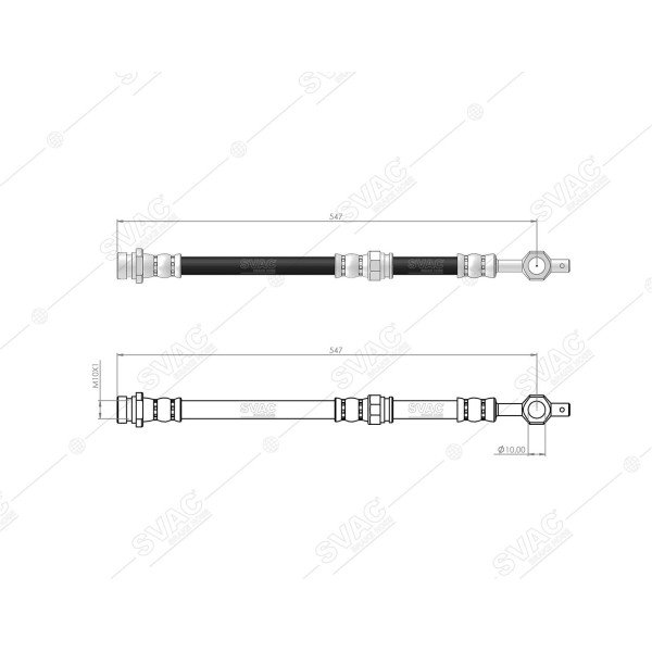 SVAC 710111 Ön Fren Hortumu Mazda 626 82-96 