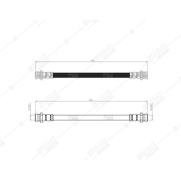 SVAC 710115 Arka Fren Hortumu Mazda E 2000 / B 2200 85-96 B 2500 96-99