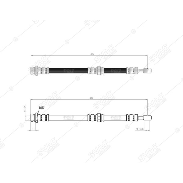 SVAC 72-113 Fren Hortumu Arka Sağ/Sol Volvo S40 / V40 95 -04 Mitsubishi Carisma (Da_) 1.6 (Da1A) 95-