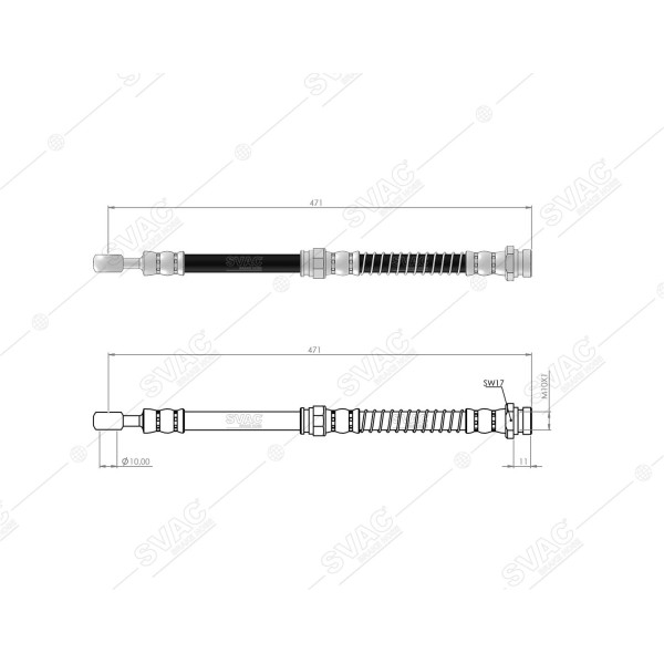 SVAC 72-114 Fren Hortumu Ön Sol Sağ Carisma 96-06 - Volvo S40 / V40 95-04 