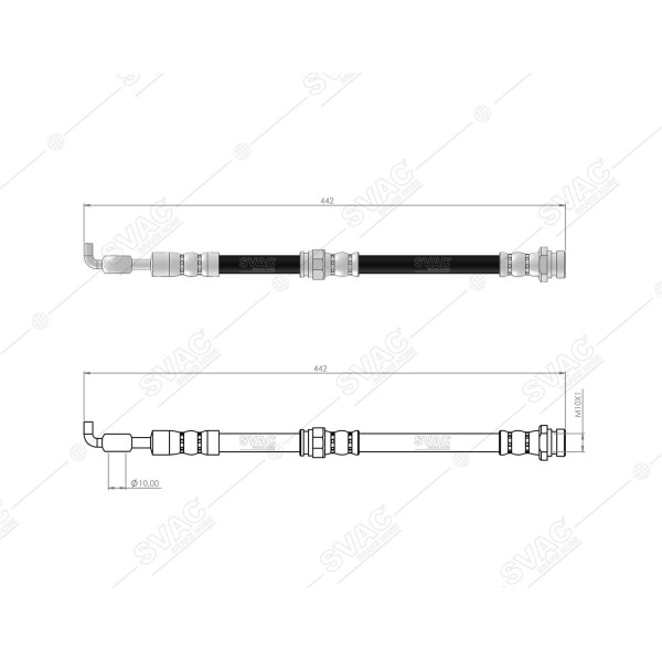 SVAC 72-117 Fren Hortumu Arka Dış Sol Sağ Carızma 96 00