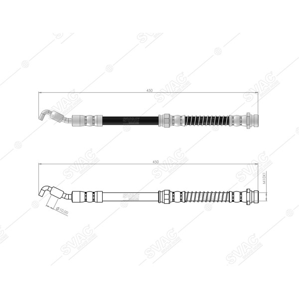 SVAC 72-121 Fren Hortumu Ön Sol Sağ Lancer 92-03 