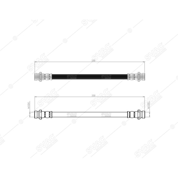 SVAC 72-123 Fren Hortumu Arka Sol Sağ Mitsubishi Lancer 92-03