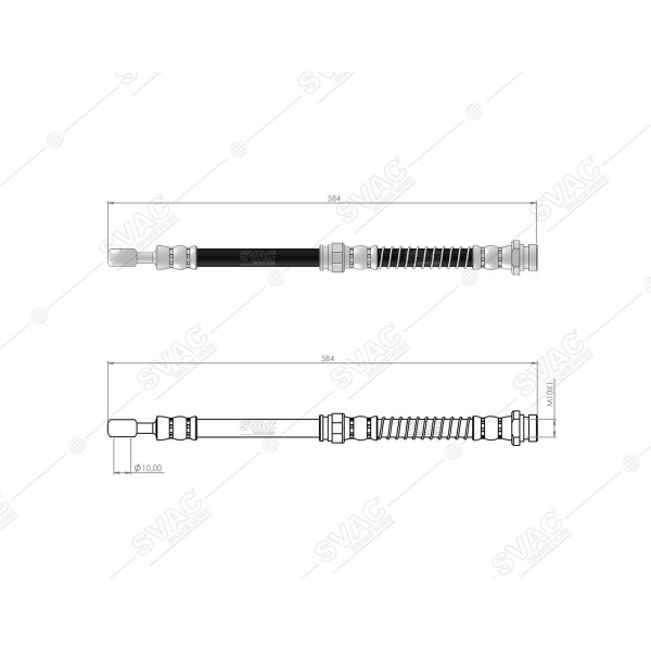 SVAC 72-180 Fren Hortumu Ön Sol-Sağ Outlander I 03-06 Outlander II 06-12