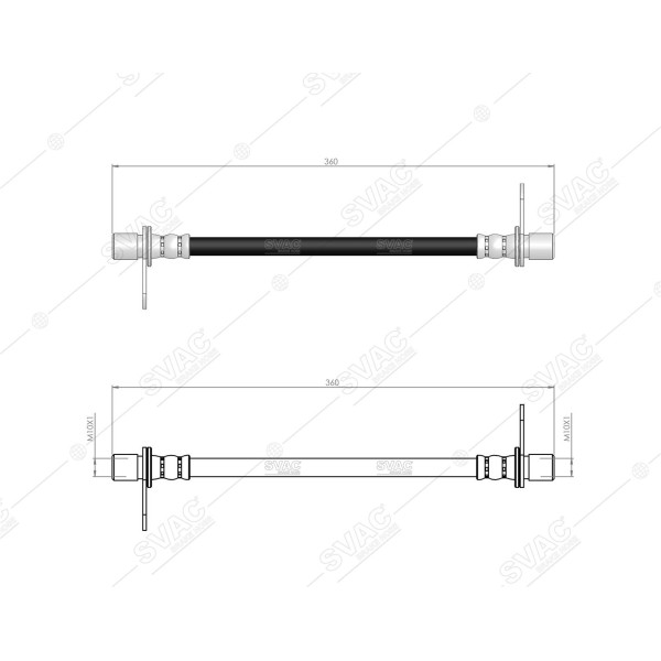 SVAC 72-185 Fren Hortumu Arka İç Sol Asx 10- Eclıpse Cross 19- Outlander III 12- 