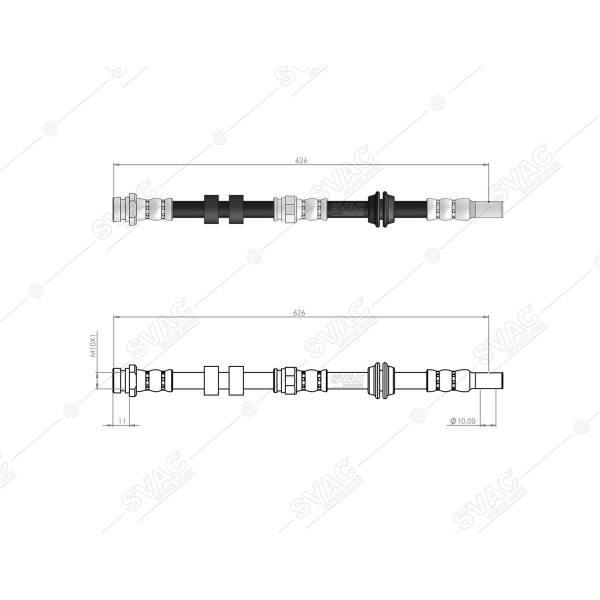 SVAC 720100 Ön Fren Hortumu Lancer 08-