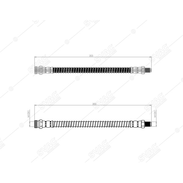 SVAC 720119 Ön Fren Hortumu L200 86-96 Ön Kısa Fren Hortumu L300 00- 