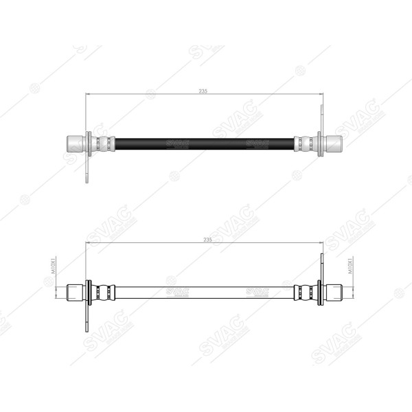 SVAC 720194 Arka İç Fren Hortumu Lancer 08- 