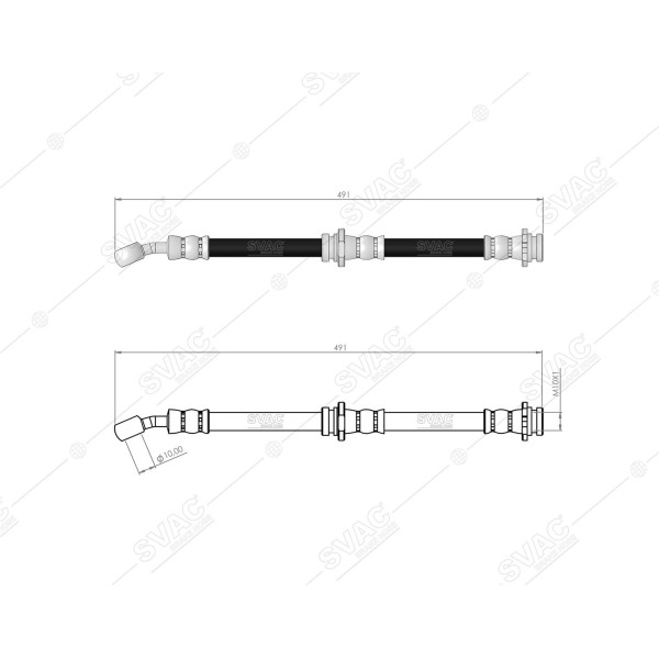 SVAC 73-102 Fren Hortumu Ön Sol Almera I 95-00 