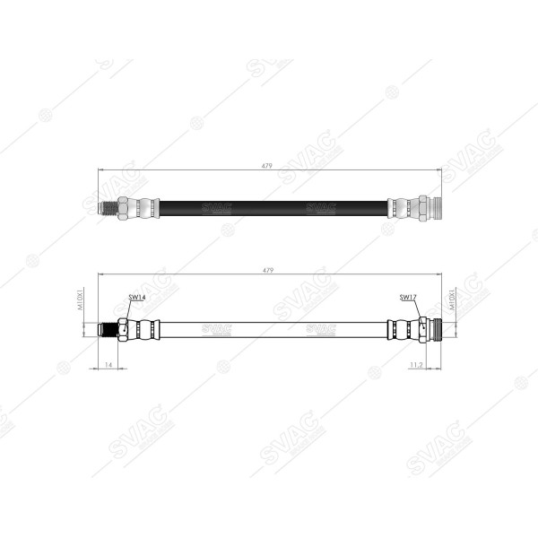 SVAC 73-113 Fren Hortumu Arka Nissan Pickup D22 02-05 