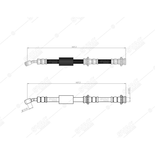 SVAC 73-128 Fren Hortumu Ön Sol Sağ Micra II (Absli Araçlar Icın) 92 03 